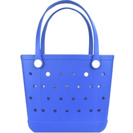 Uwyriwooq Beach Tote Bag, Original Large Rubber Beach Bag for Women, Pool Bag and Boat Tote (Gemstone Blue)