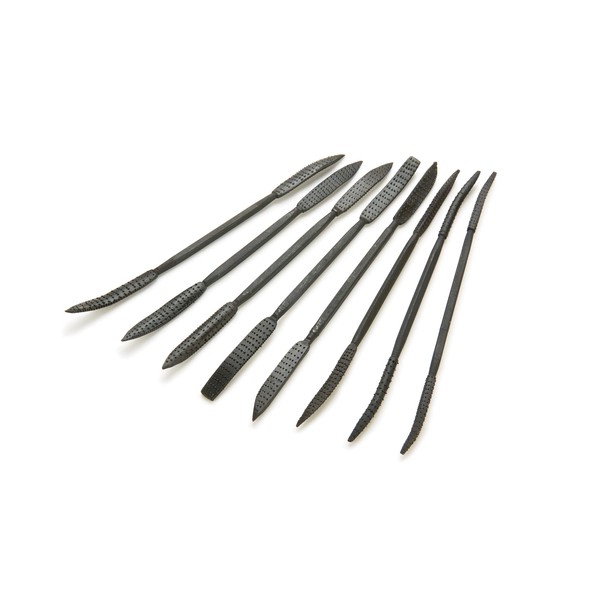 WOODRIVER Large Riffler Rasp Set - Coarse - 8-Piece