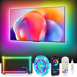 MORIACC TV LED Backlight, RGB LED Lights for TV for 23-43 inch, 9.84ft LED Strip Lights for TV Backlight with APP & Remote Control, Music Sync TV LED Lights Behind, LED TV Lights That Change with TV