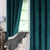 texpot Velvet Curtain 140 x 245 cm Petrol Blue with