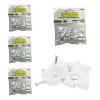 Grapa Para Cable Redondo 8mm Color Blanco 100 Pzs