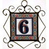 House Numbers Ceramic Tile Numbers and Letters Red Blue Green