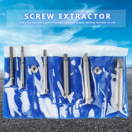 Tap Extractor, 6 Pieces Tap Drill Extractor, 3 Flutes, Broken Stripped Tap Set, Remover, Screw Extractor Set, Screw Extractor, Tap Extractor for Stripped Screw