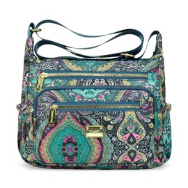 ModaZeal Nylon Cross Body Bags for Women Summer Handbag Messenger Shoulder Bag Floral Butterfly Handbags with Adjustable Wide Strap (#117 Style 5)