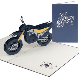 Sweetpopup® 3D Motorbike Pop-Up Card – Perfect for Birthdays, Driving Test Congratulations, Gifts, or Vouchers for Bikers – Motorcycle Design 012z