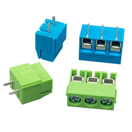 Screw Terminal Block PCB Connectors, Arborix Circuit Board Connectors Mount Screw Terminal Assortment Kit 80 pcs UL Listed for Breadboard Terminal and Audino 0.5 mm 2 Pin 3 Pin Green Blue