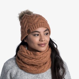 Buff Scaldacollo in tricot e pile CARYN ROSEWOOD Women Taglia unica
