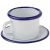 'Ibili 903000 Cup and Saucer "Blanca, Steel, White/Blue, 8.5 x