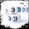 Halloween Ghost Face Stickers Roll 500PCS 1 Inch Round Holographic