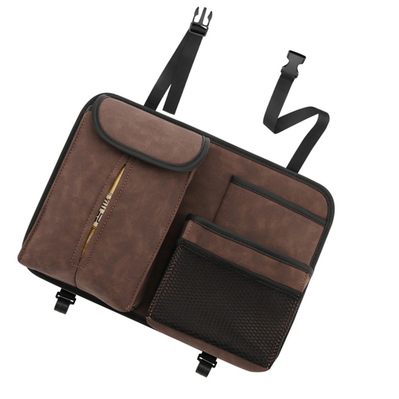 Car Back Seat Storage Bag Suspension PU Leather Hanging Organizer