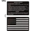Black Miranda Card with Torn American Flag on The Back,