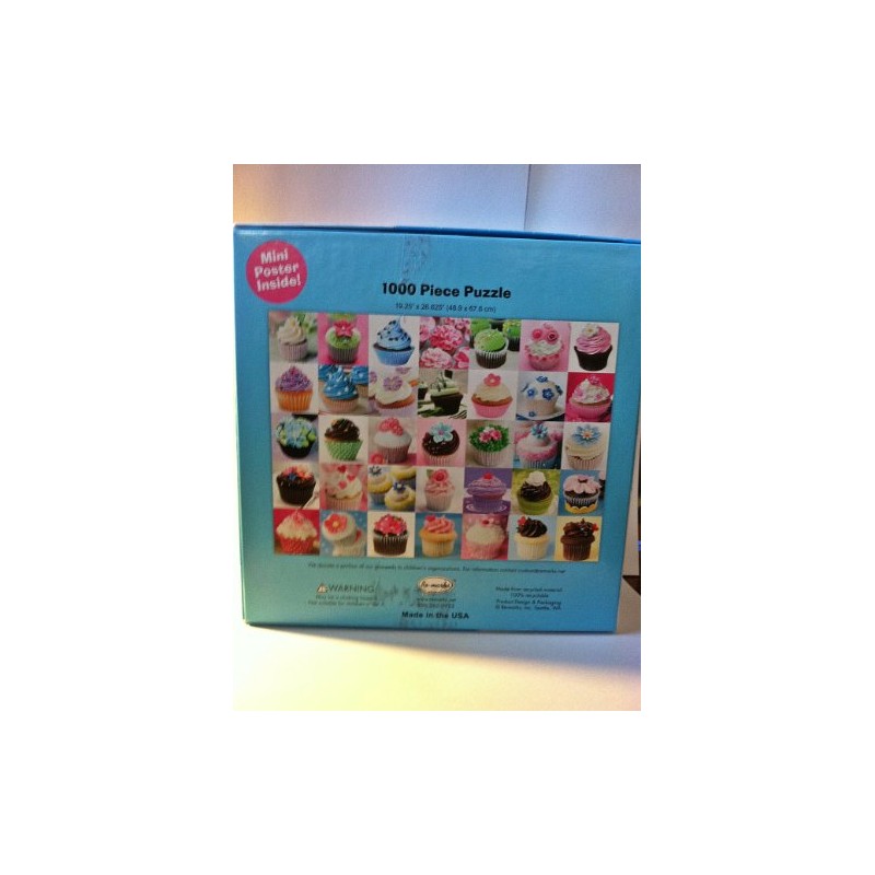 Cupcake 1000 Piece Puzzle + Mini Poster by Re-marks