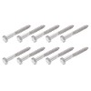 METALLIXITY 10pcs M8x65mm Hex Lag Screws 304 Stainless Steel Self