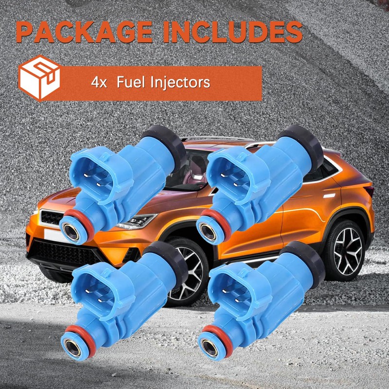 Copachi 49033-3707 490333707 4pcs Fuel Injectors 4 Holes Replacement for