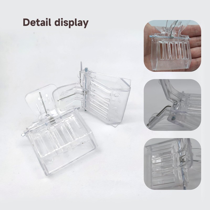 NIIIYTYB Bee Clip 2 Pcs Plastic Bee Queen Clips Transparent