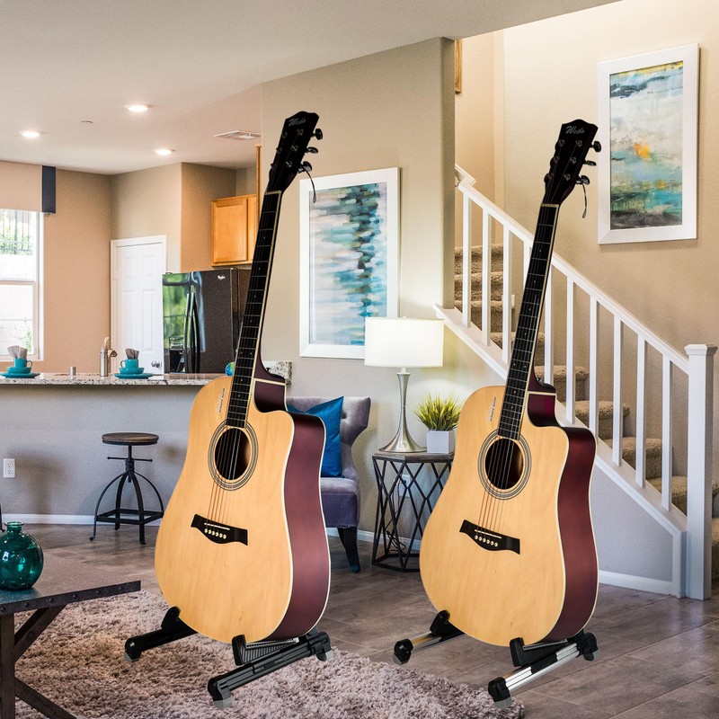 Neciuvy Guitar Stand,Aluminium Guitar Rack,A-Frame Folding Guitar Stands Floor for