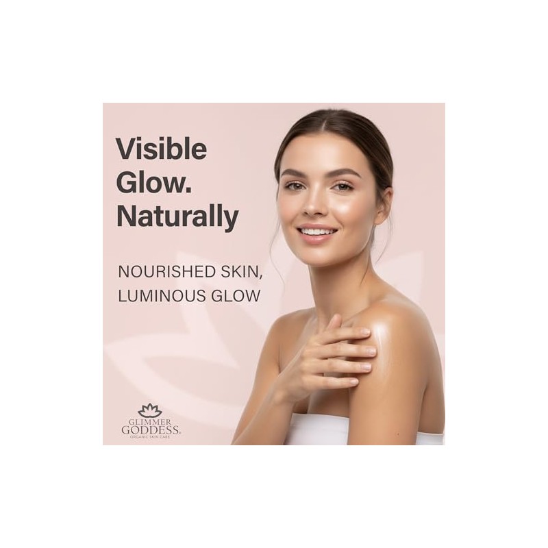GLIMMER GODDESS Body Shimmer Butter for Glowing Skin, Rose Gold