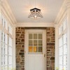 Luupyia Farmhouse Ceiling Light Fixture Semi Flush Mount, One-Light Square