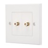 F Type (Satellite) Coax Faceplates (2 x F Type Coax