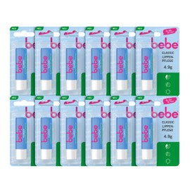 BEBE Classic Lip Balm with Avocado Oil (12 x 4.9 g)