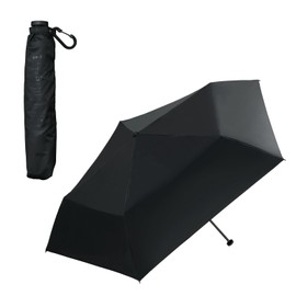 Wpc. go-koh Light-Shading Ultra Lightweight 50cm Black <100% Shading Ratio / 100% UV Reduction / UPF 50+/Heat/Rain Protection> Parasol, Rain Umbrella, Folding Umbrella, For Commuting to Work or