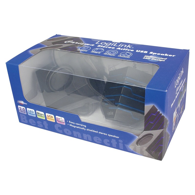 LogiLink Carisma 2.0 Stereo Active Speaker - Black