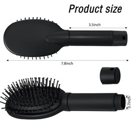 Diversion Safe Hair Brush for Hiding Cash, Mini Keys, Small Jewellery, Safety Hide Hair Brushes, Comb for Travel, Home (Black)