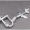 airplane jet aircraft flight brass earrings silver color earrings, No