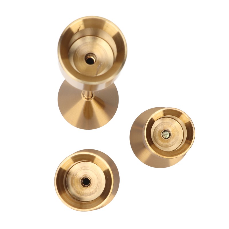 3 Pcs Candle Holders Different Heights Gold Candlestick Holders Taper