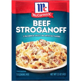 McCormick Beef Stroganoff Seasoning Sauce Mix, 1.5oz Packet (Pack of 6)