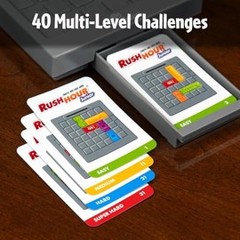 ThinkFun Rush Hour Junior - Juego clásico de lógica de atasco de tráfico - Nuevo aspecto para 2024 - Juguete STEM para niños - Rompecabezas atractivos para niños de 5 años en adelante - Edición Junior