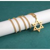 SIPURIS Star of David Necklace for Men Crystal Hexagram Pentacle