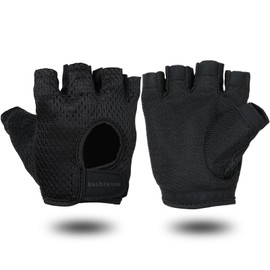 kashiwise Gaming Gloves Non-Slip Breathable Mesh Gloves (Black, L)