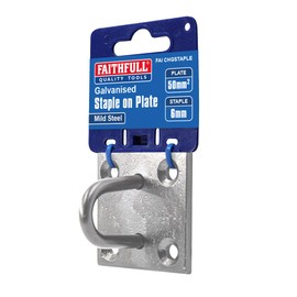 Faithfull FAICHGSTAPLE Galvanised Steel Staple On Pre-Drilled Plate (50 x 50mm)