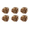 6Pcs Cabinet Knob Rose Flower Shape Delicate Ceramic Knob for