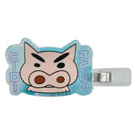 Eye Planning Crayon Shin-chan Aurora Acrylic Hair Clip, Scooping Hero, H1.6 x W1.6 inches (40 x 40 mm), Acrylic, 0.2 x 2.2 inches (7 x 55 mm) (Hair Clip) K4100C