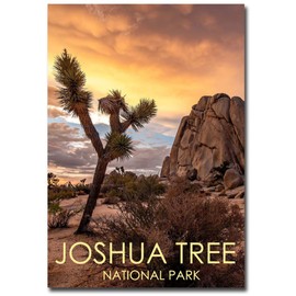Joshua Tree National Park, California Sunset Fridge Magnet Size 2.5" x 3.5"