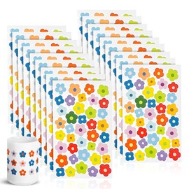 18-Pack Colorful Small Flower Stickers for Kids - Decorative Flower Stickers for Crafts, Walls & More - Ideal for Diaries & Rewards