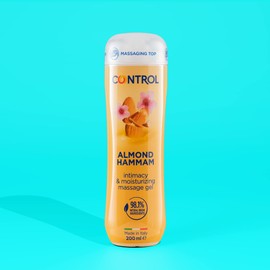 CONTROL Almond Hammam 3-in-1 Massage Gel with Almond Milcharoma with 98.1% Natural Ingredients - 100% Made in Italy - 200 ml