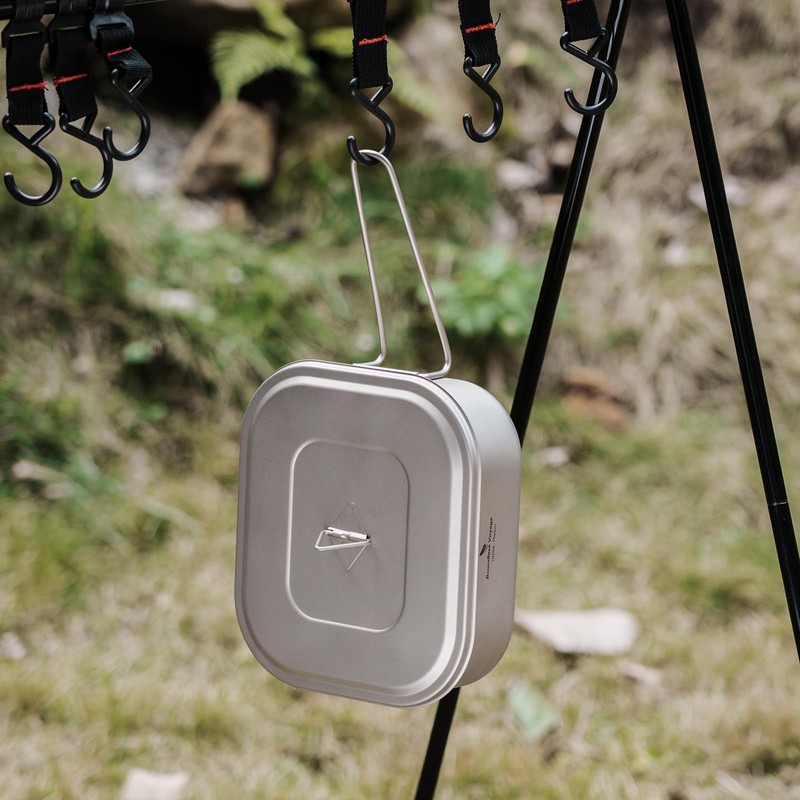 Boundless Voyage Outdoor Camping Titanium Military Mess Tin with Lid