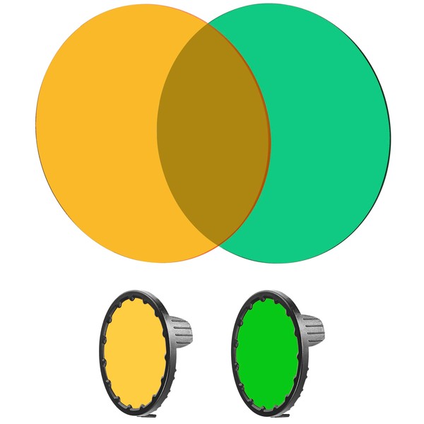 BIGSUN Filter Lens Two Colors for Handheld Spotlight - Green&Yellow