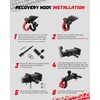 AMBULL Rotatable D Ring Separate Shackle Trailer Hitch Receiver &