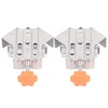 2Pcs Right Angle Clip Stainless Steel Mouth Closed 90 Degree
