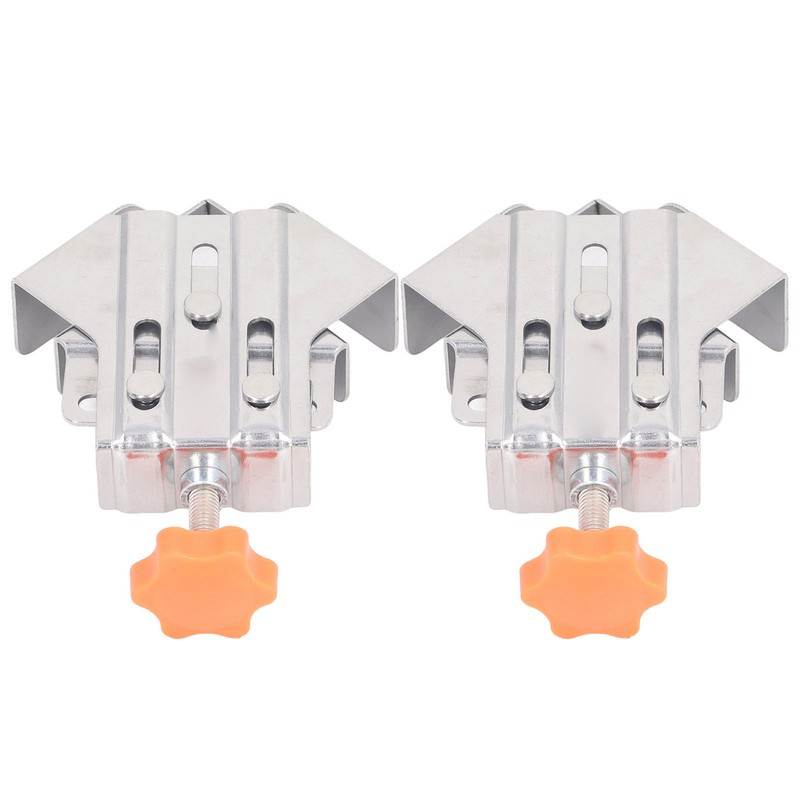 2Pcs Right Angle Clip Stainless Steel Mouth Closed 90 Degree