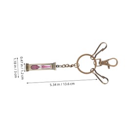 Baluue Vintage Sand Timer Key Ring for Keys Bags and Backpacks Unique Decorative Accessory with Functional Design and Retro Style