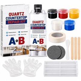 Quartz Countertop Repair Kit for Chips & Cracks – 85g Two-Part Epoxy Filler with Color Matching for Kitchen & Bathroom Surfaces