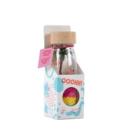 PETIT BOUM - Flamingo Spy Bottle I A Microcosm in Every Bottle I Discover, Listen & Learn I Sensory Stimulation I Sensory Bottles for Children