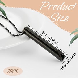 LAJUP 2 Stück Halskette Rauchfrei, Rauchentwöhnung Hilfsmitte,Atemkette Raucherentwöhnung Rauchen,Mit Aufhören Hilfsmittel,Angst Atemhalskette Raucherentwöhnung Kette Mit Pfeif