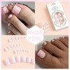 Press on Toenails (Nude Pink, 24 Pieces)