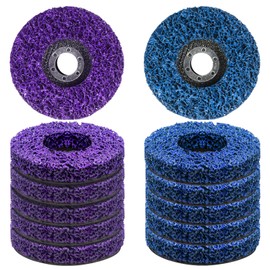 12 PCS Strip Discs 4-1/2 "x 7/8" Stripping Wheel Suitable for Cleaning Angle Grinder to Remove Paint, Rust and Weld Oxidation(Blue&Purple)